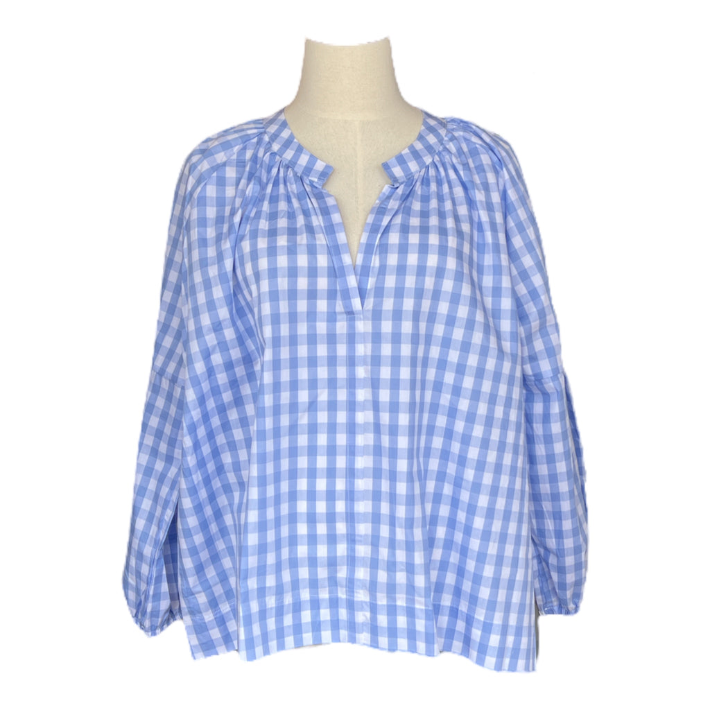 Checkered Poet Top