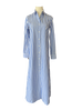 Azure Striped Cotton Shirt Dress
